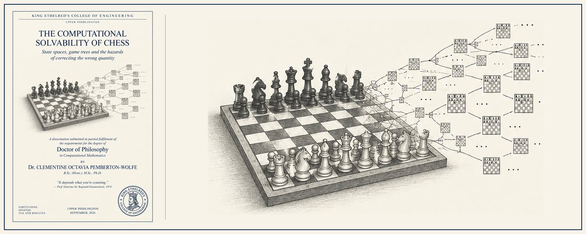 Cover and illustration of the paper: The Computational Solvability of Chess