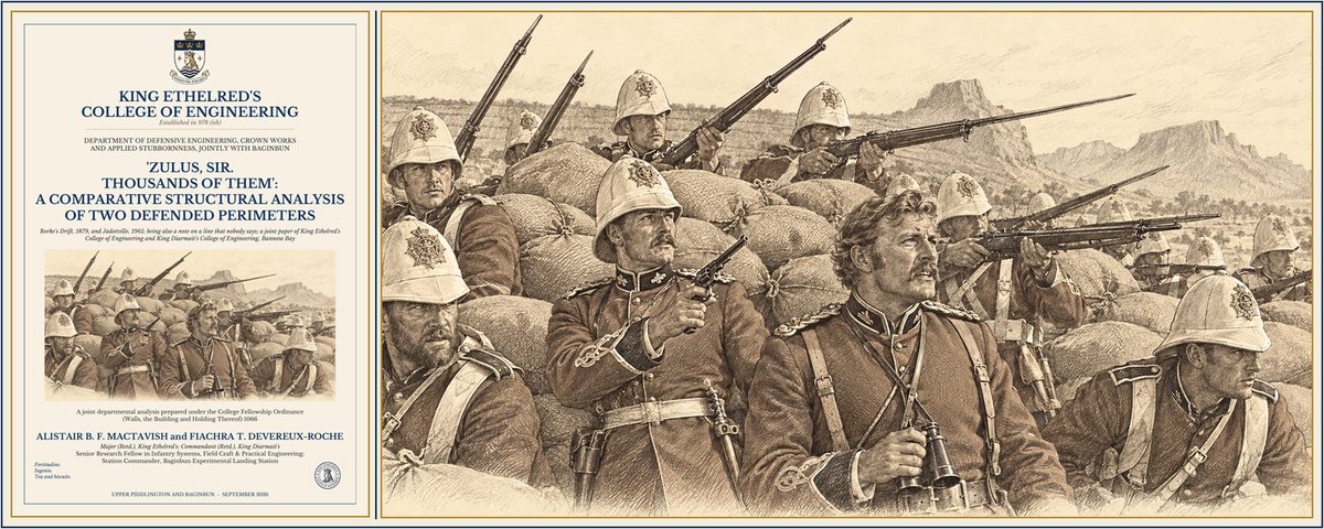 Cover and illustration of the paper: ‘Zulus, Sir. Thousands of Them’: A Comparative Structural Analysis of Two Defended Perimeters