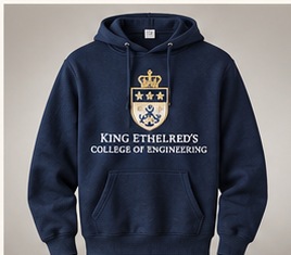 Navy King Ethelred’s College hoodie